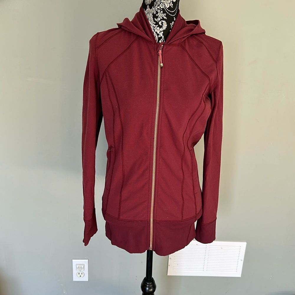 Lululemon Size 8 Daily Practice Jacket In Wine